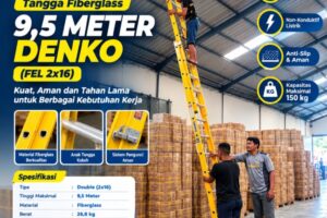 Tangga Fiberglass 9,5 Meter DENKO (FEL2x16)