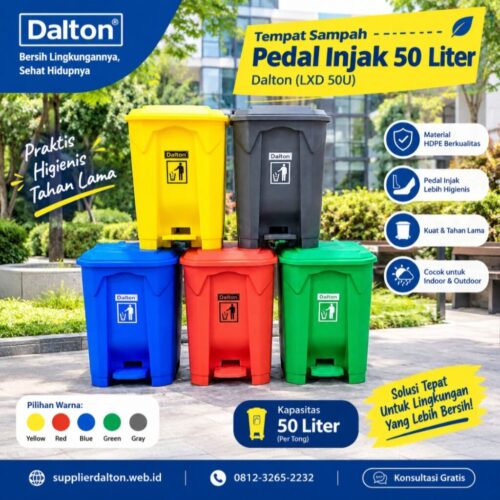 Tempat Sampah 50 Liter Pedal Injak Dalton (LXD 50U)