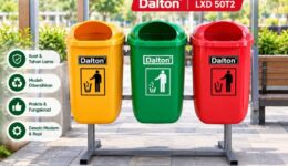 Tempat Sampah Pilah 3 Deret 50 Liter Dalton (LXD 50T2) (2)